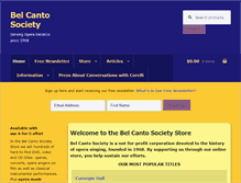 Tablet Screenshot of belcantosociety.org